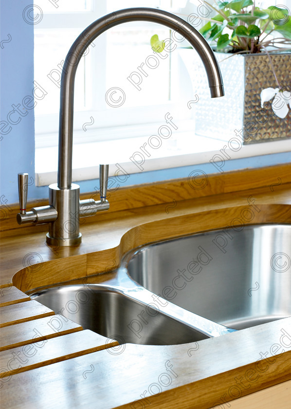 RH kitchenJ 
 Kitchen tap. 
 Keywords: kitcehn, tap, sink, wood, drainer